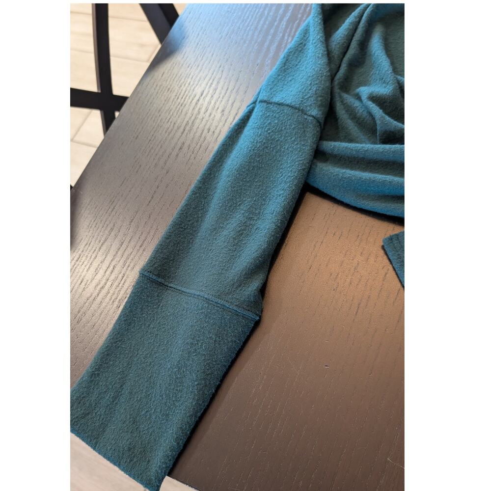 Caslon Deep Teal Brushed Knit Cowl Neck Tunic Sweater 3X Plus Size Cozy - Picture 4 of 8